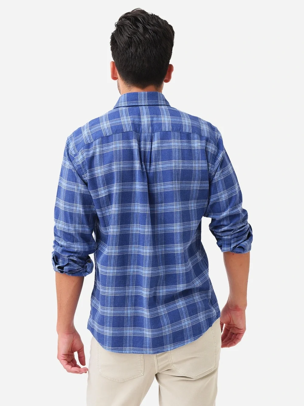 Peter Millar Crown Men's Hang Glider Cotton Sport Shirt in Blue